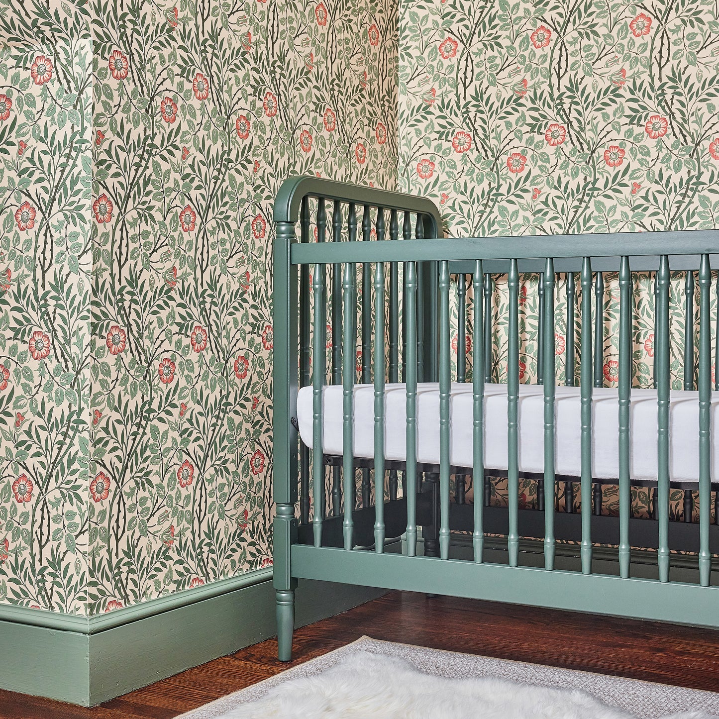 M7101FRGR,Namesake,Liberty 3-in-1 Convertible Spindle Crib w/Toddler Bed Conversion Kit in Forest Green