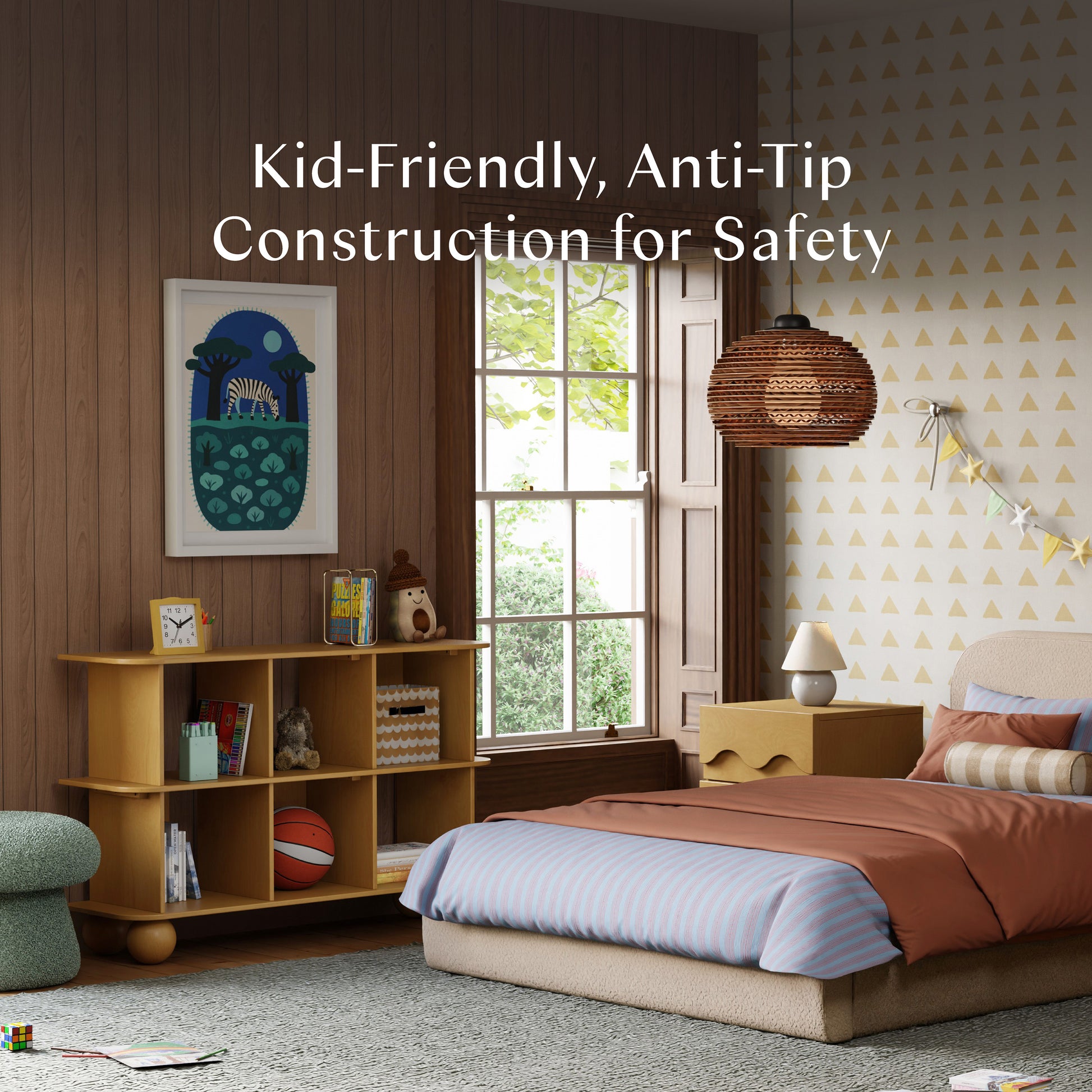 M31811HY,Babyletto Kids,Crosby Open Bookcase in Honey