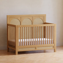 M24801HYPSEW,Namesake,Eloise 4-in-1 Convertible Crib in Honey & Performance Sand Eco-Weave