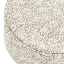 M30985MADF,Namesake,Tuffet Storage Ottoman Mallow in Ash w/ Dark Wood Ball Feet