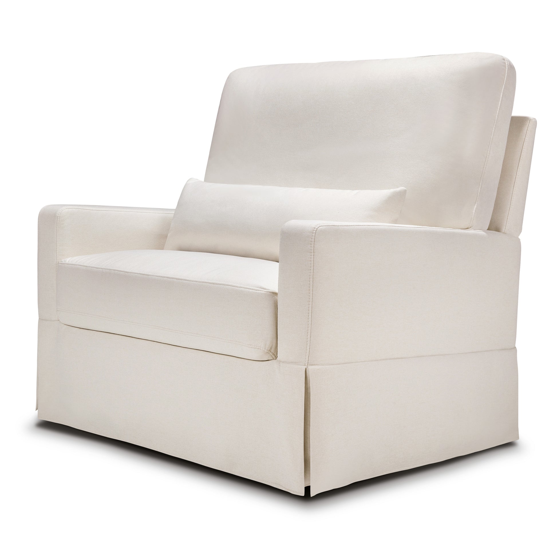 M21797PCMEW,Crawford Chair and a Half Pillowback Swivel Glider in Performance Cream Eco Weave