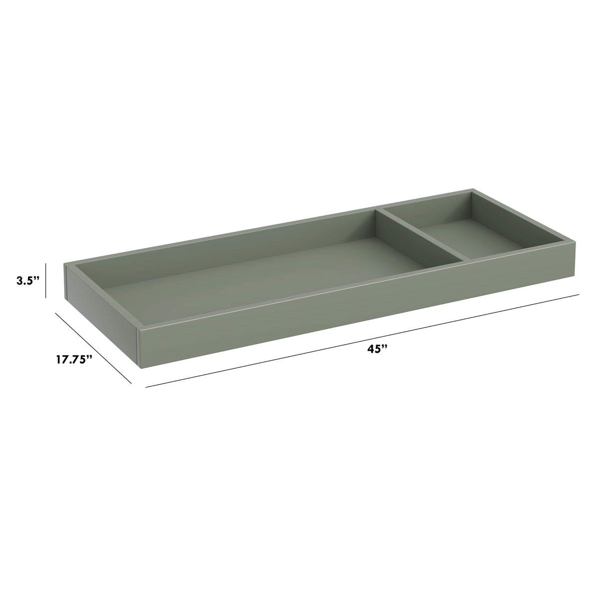 Universal Wide Removable Changing Tray - dimensions