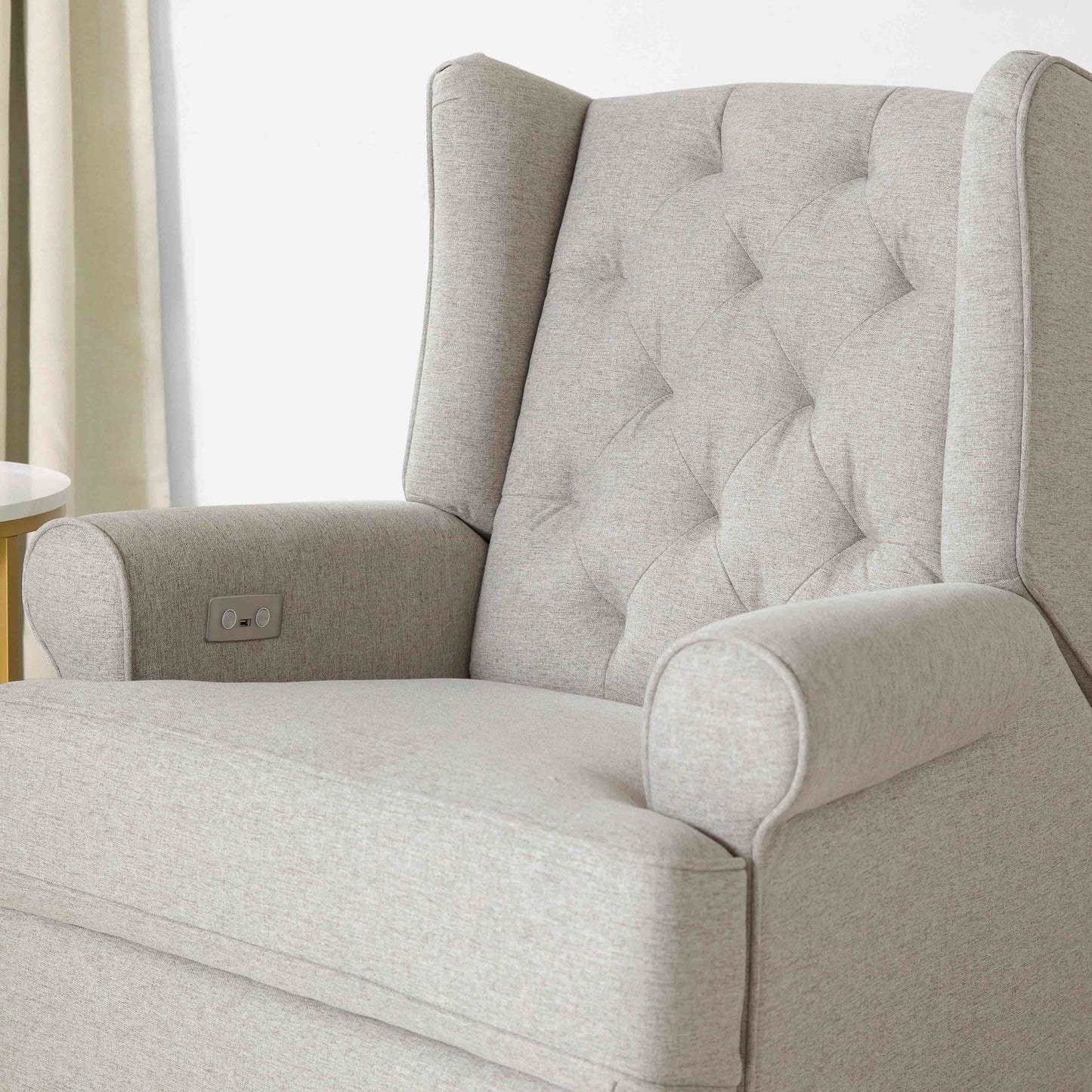 M21987PGEW,Namesake,Harbour Power Recliner in Performance Grey Eco-Weave