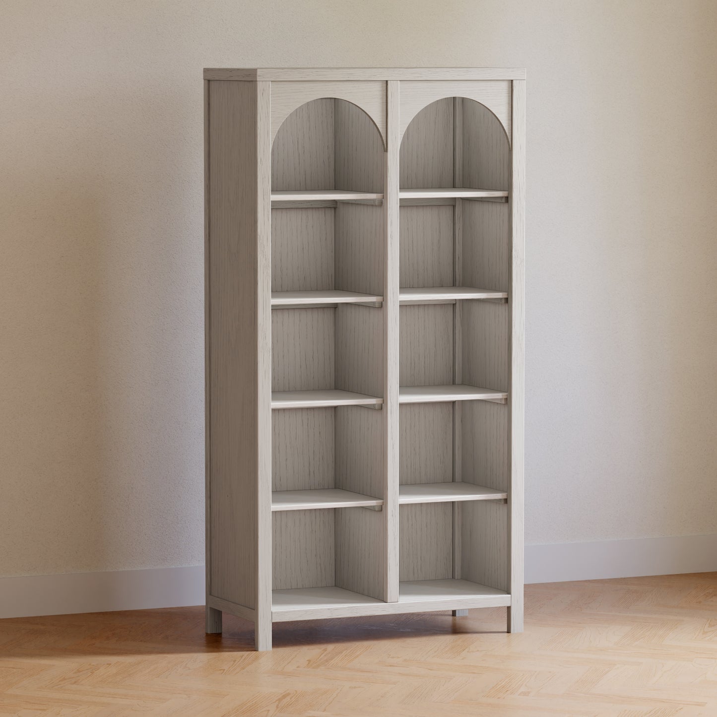 M24814WDF,Namesake,Eloise Bookcase  Assembled in White Driftwood