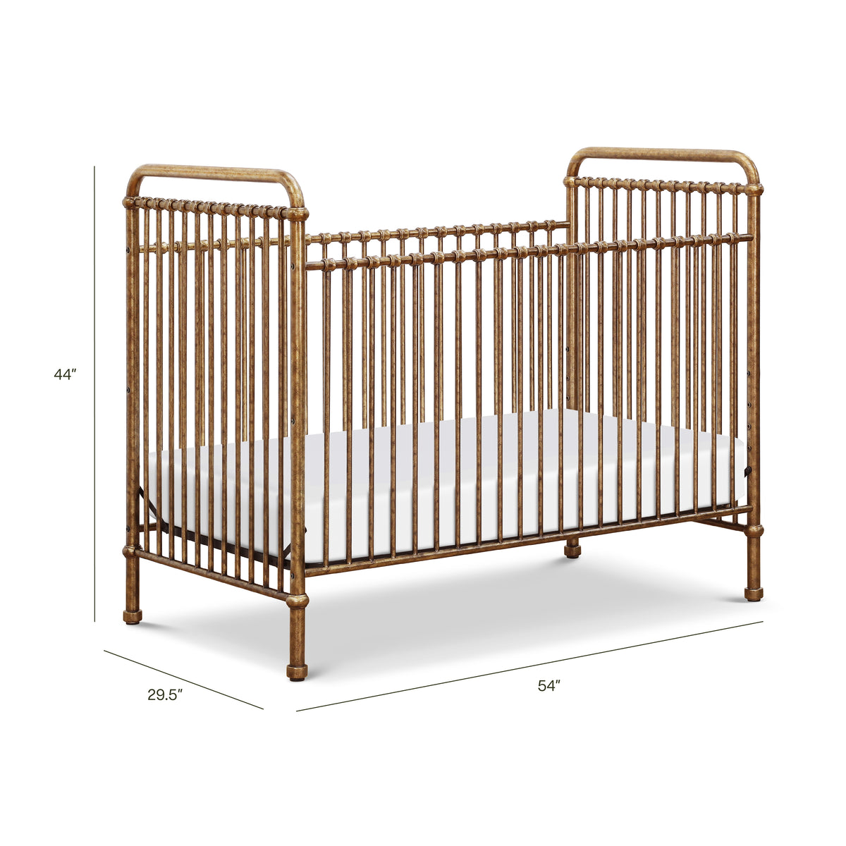 Abigail 3-in-1 Convertible Crib - dimensions