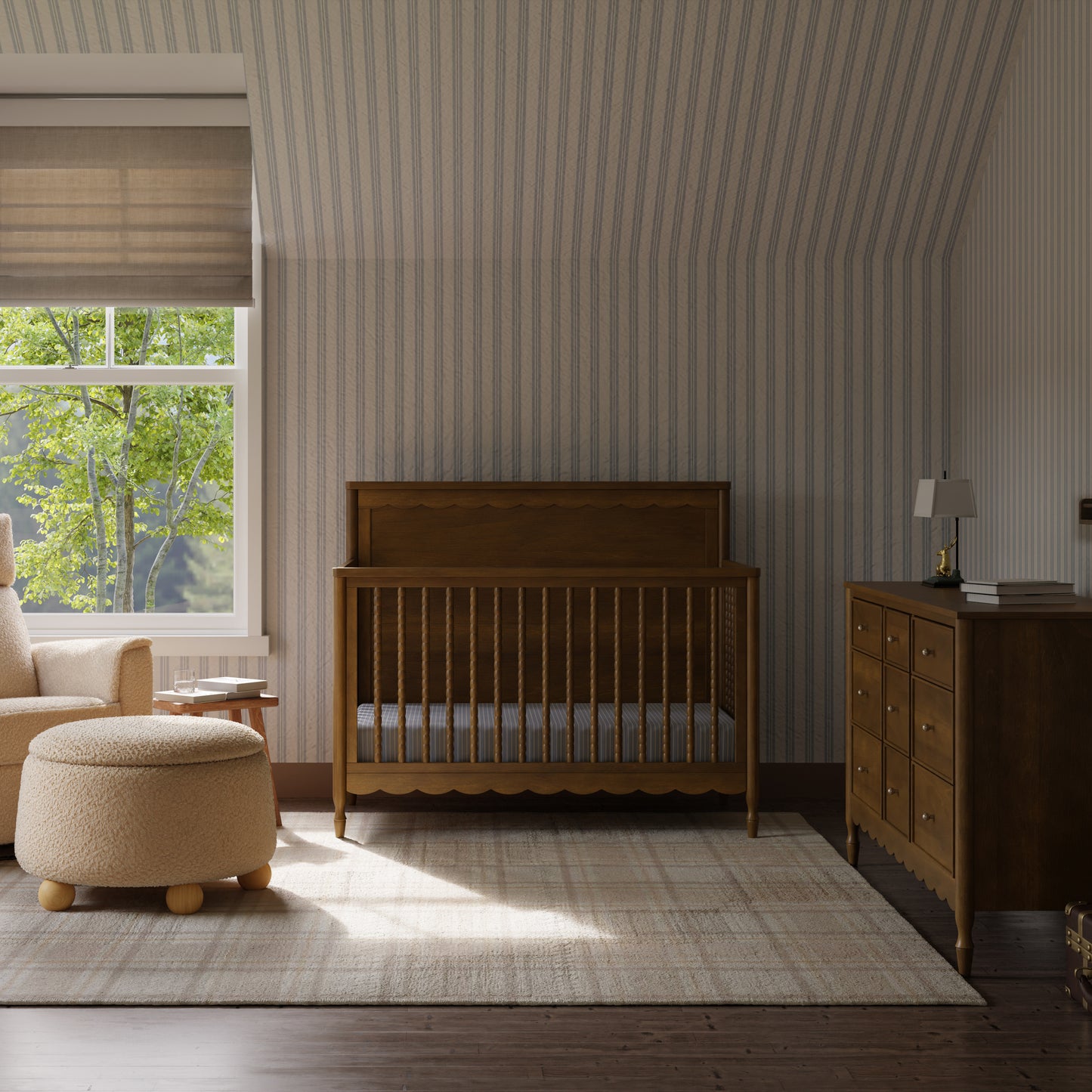 M32301NL,Namesake,Ambrosia 4-in-1 Convertible Crib in Natural Walnut