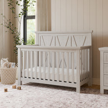 B14501WDF,Monogram by Namesake,Emory Farmhouse 4-in-1 Convertible Crib in White Driftwood