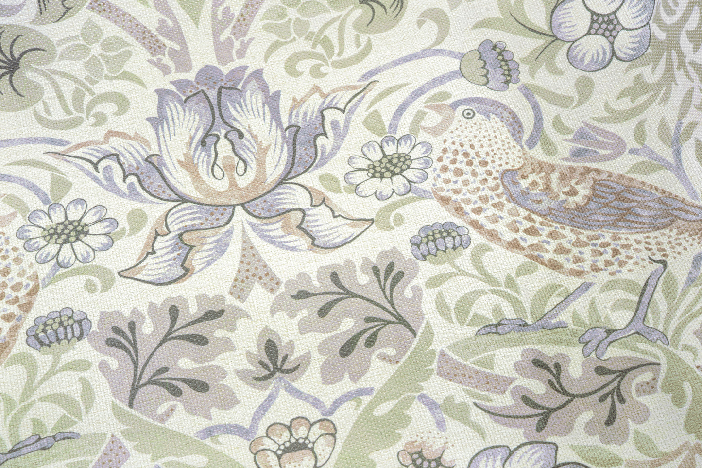 MDBFABRIC185,Namesake,Namesake - Strawberry Thief in Fig & Thyme (TTFT) SWATCH