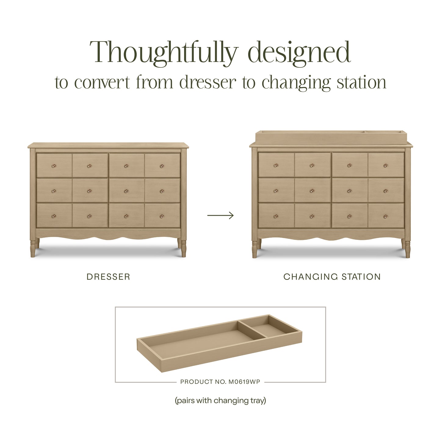 M7116WP,Namesake,Liberty 6-Drawer Assembled Dresser in Washed Pine