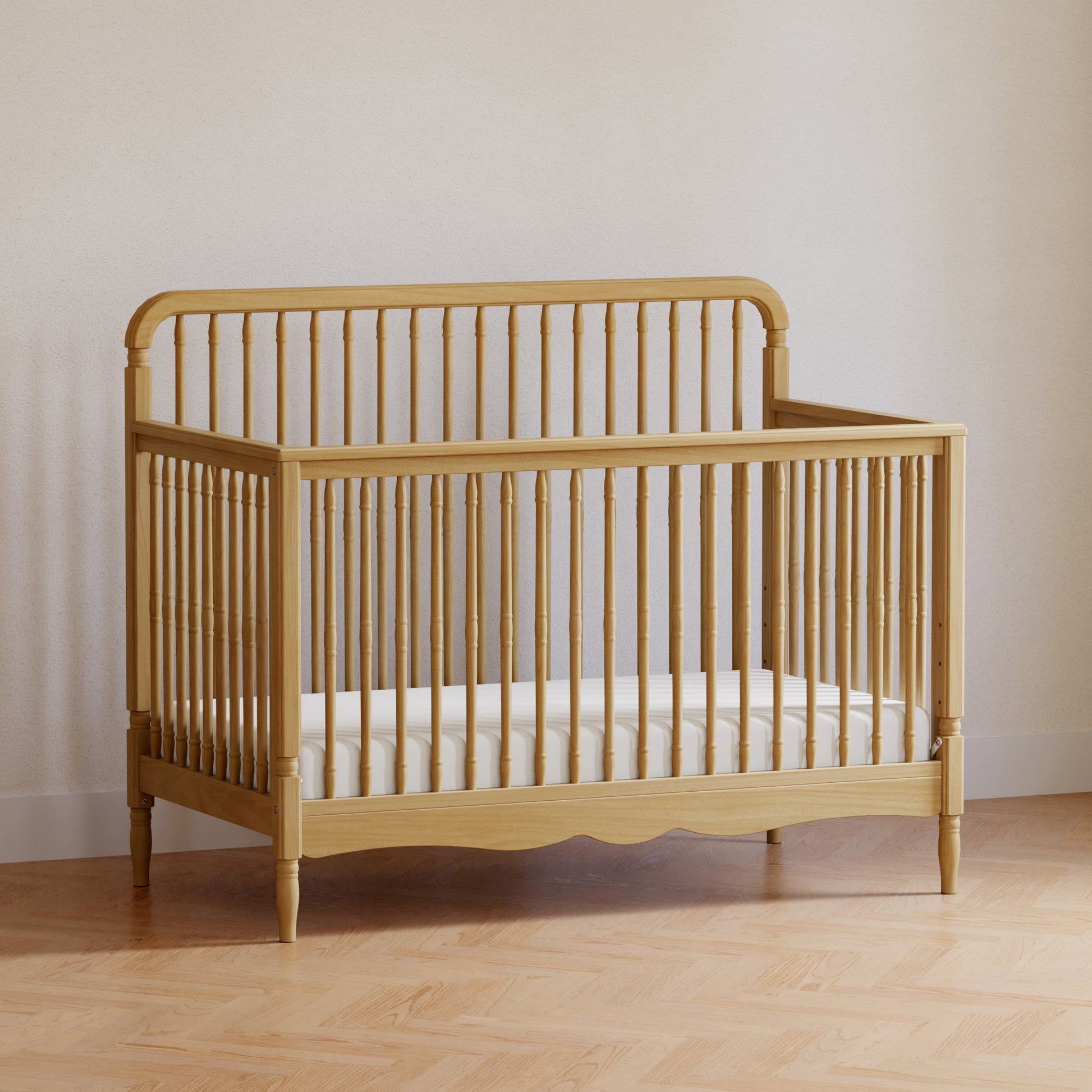 M7141HY,Namesake,Liberty 4-in-1 Convertible Spindle Crib in Honey