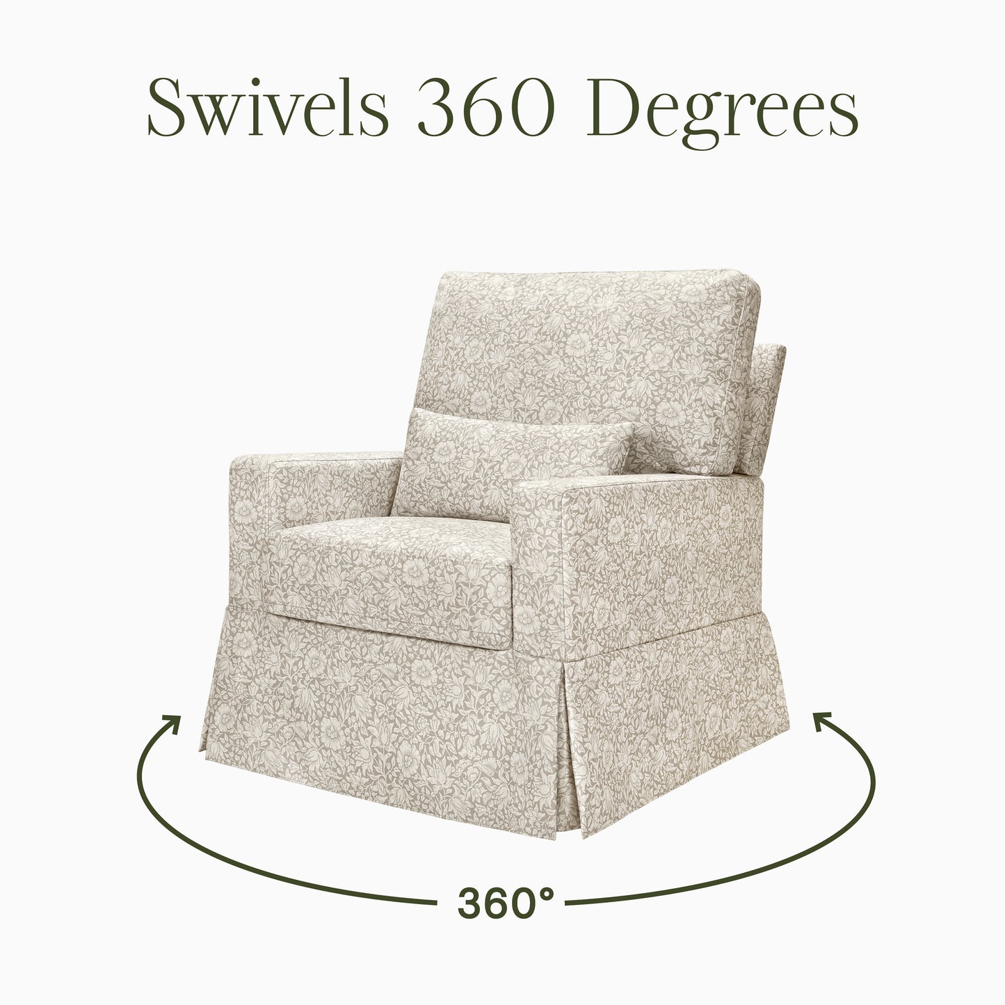 M21787MA,Namesake,Crawford Pillowback Comfort Swivel Glider in Mallow in Ash