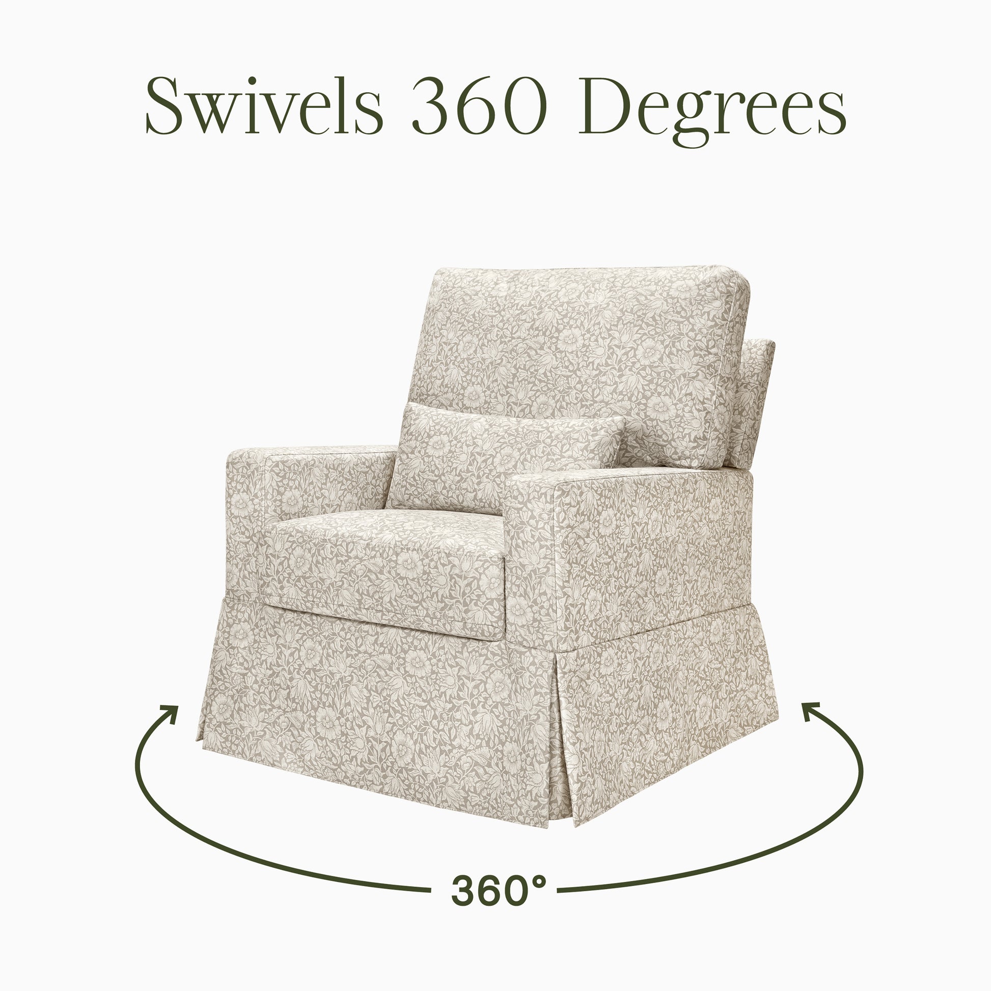 M21787MA,Namesake,Crawford Pillowback Comfort Swivel Glider in Mallow in Ash