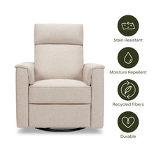 M17182PBEW,Namesake,Willa Pro Power Glider Recliner w/ Power Lumbar in Performance Beach Eco-Weave
