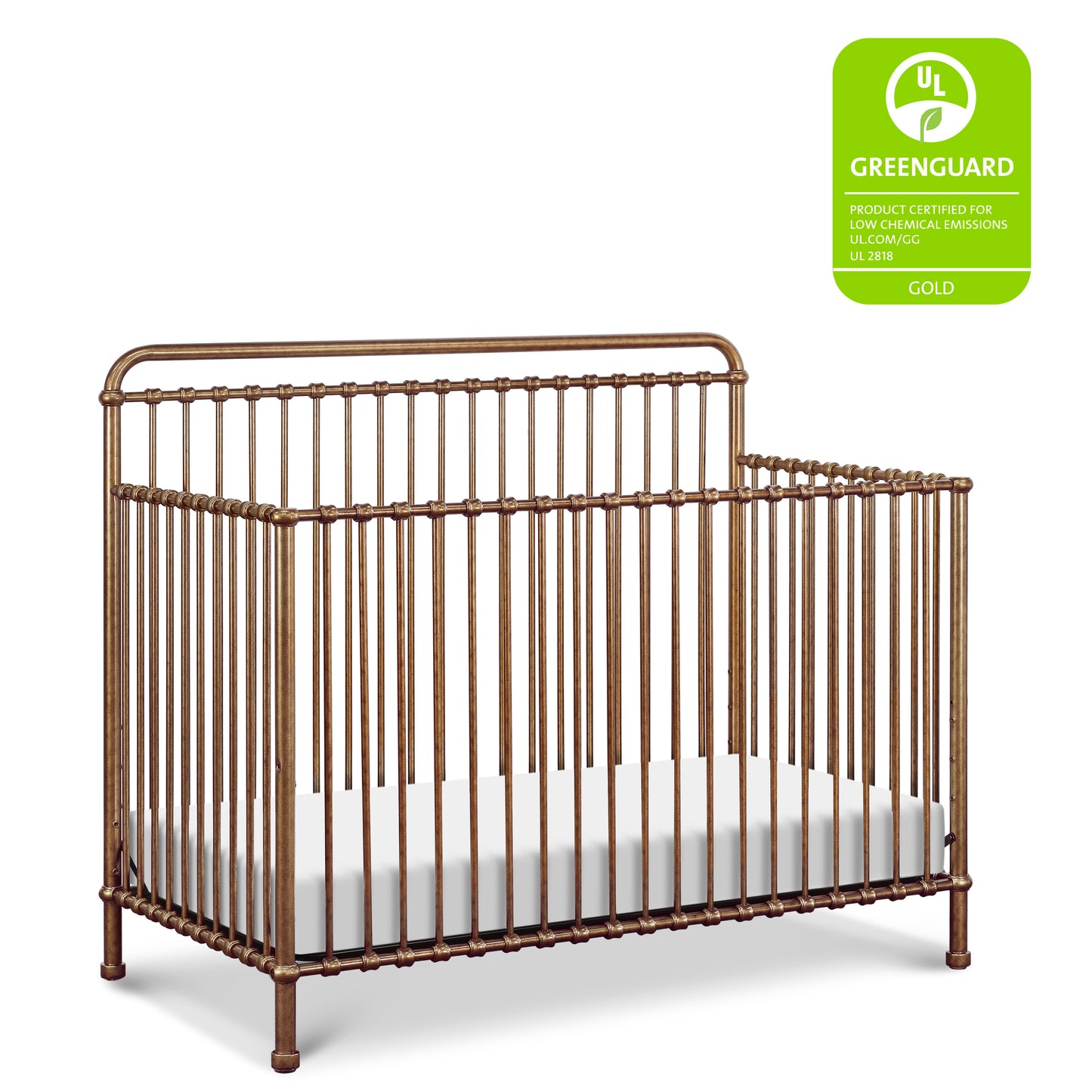 M15301VG,Namesake,Winston 4-in-1 Convertible Crib in Vintage Gold