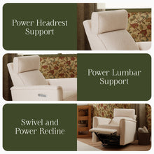 M17182CSG,Namesake,Willa Pro Power Glider Recliner w/ Power Lumbar in Chai Shearling