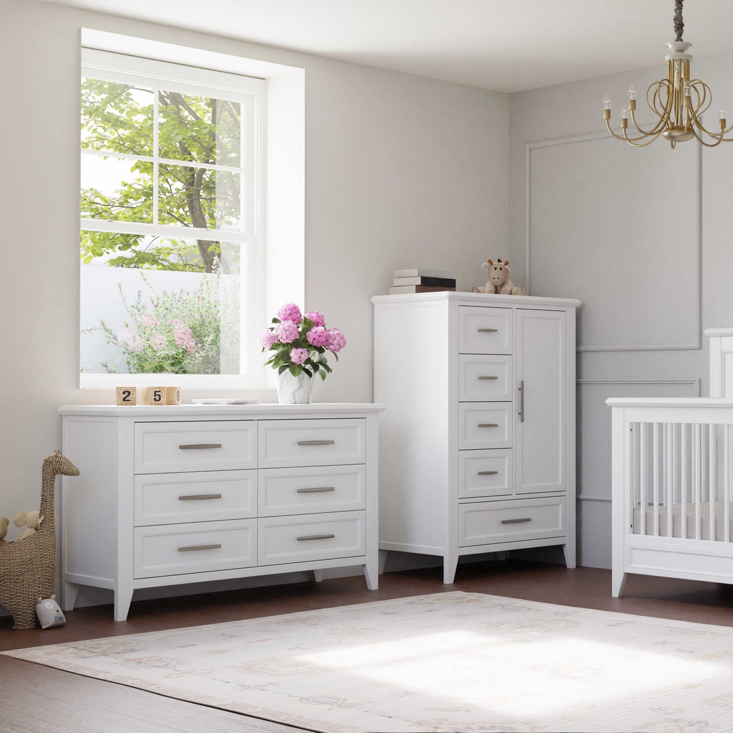 B14416RW,Monogram by Namesake,Beckett 6-Drawer Dresser in Warm White