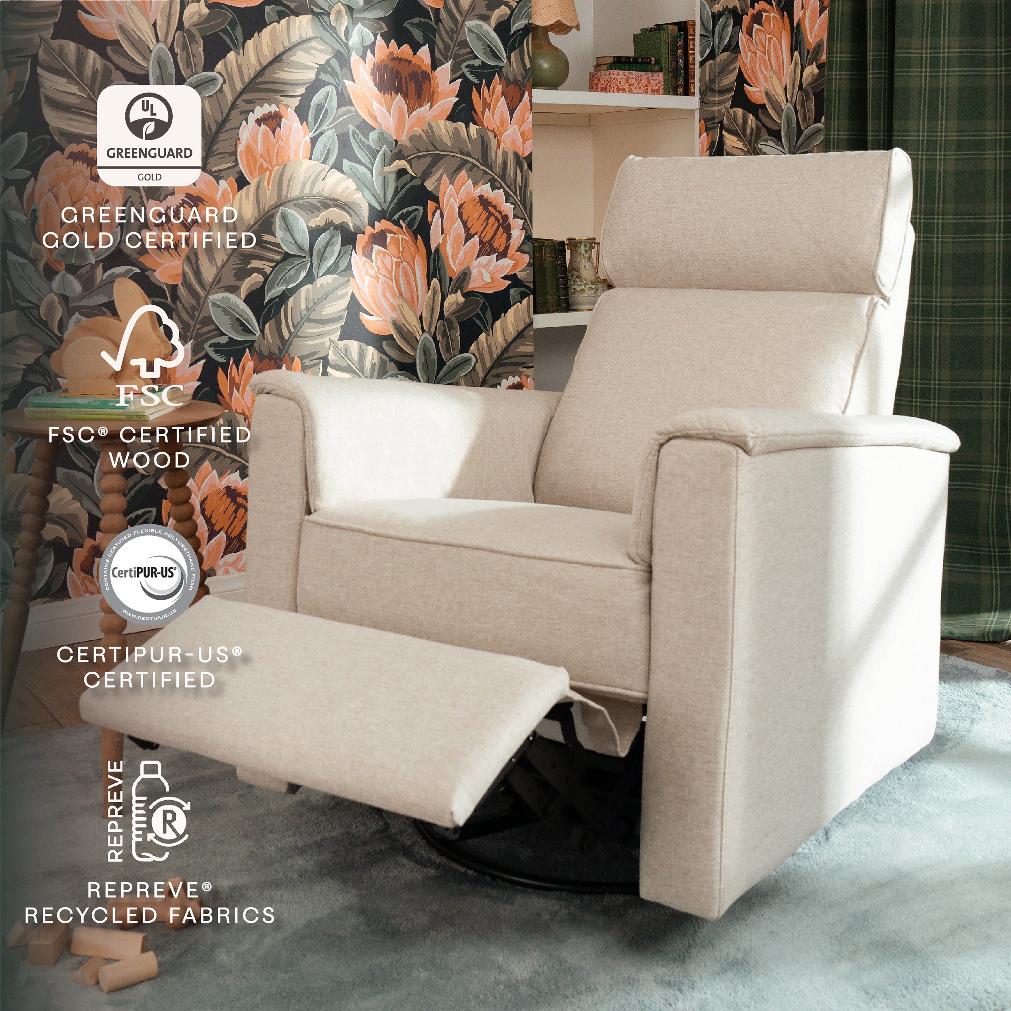Monogram by Namesake Willa Plus Power Glider Recliner w/ Power