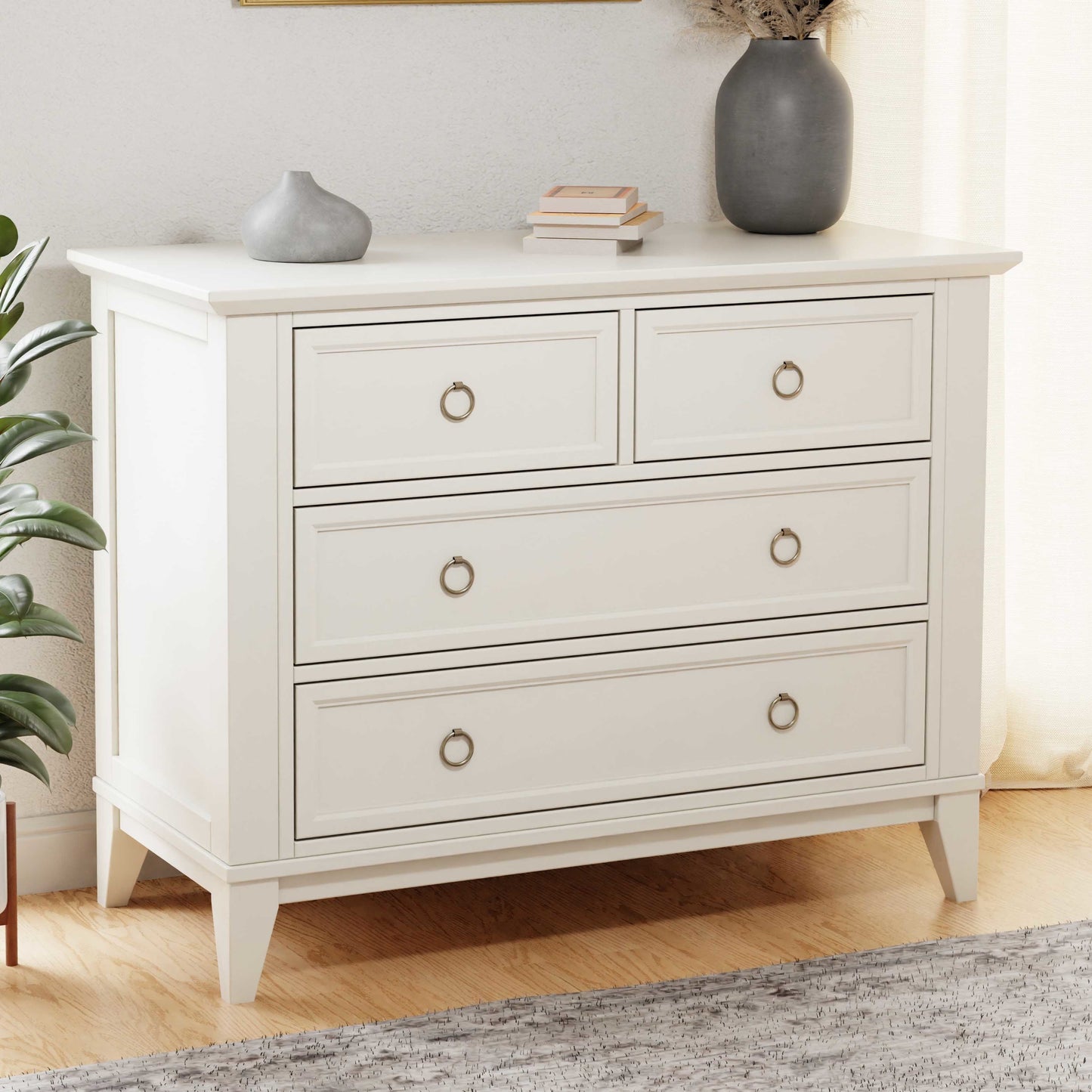 M10716RW,Namesake,Emma Regency 4-Drawer Dresser in Warm White