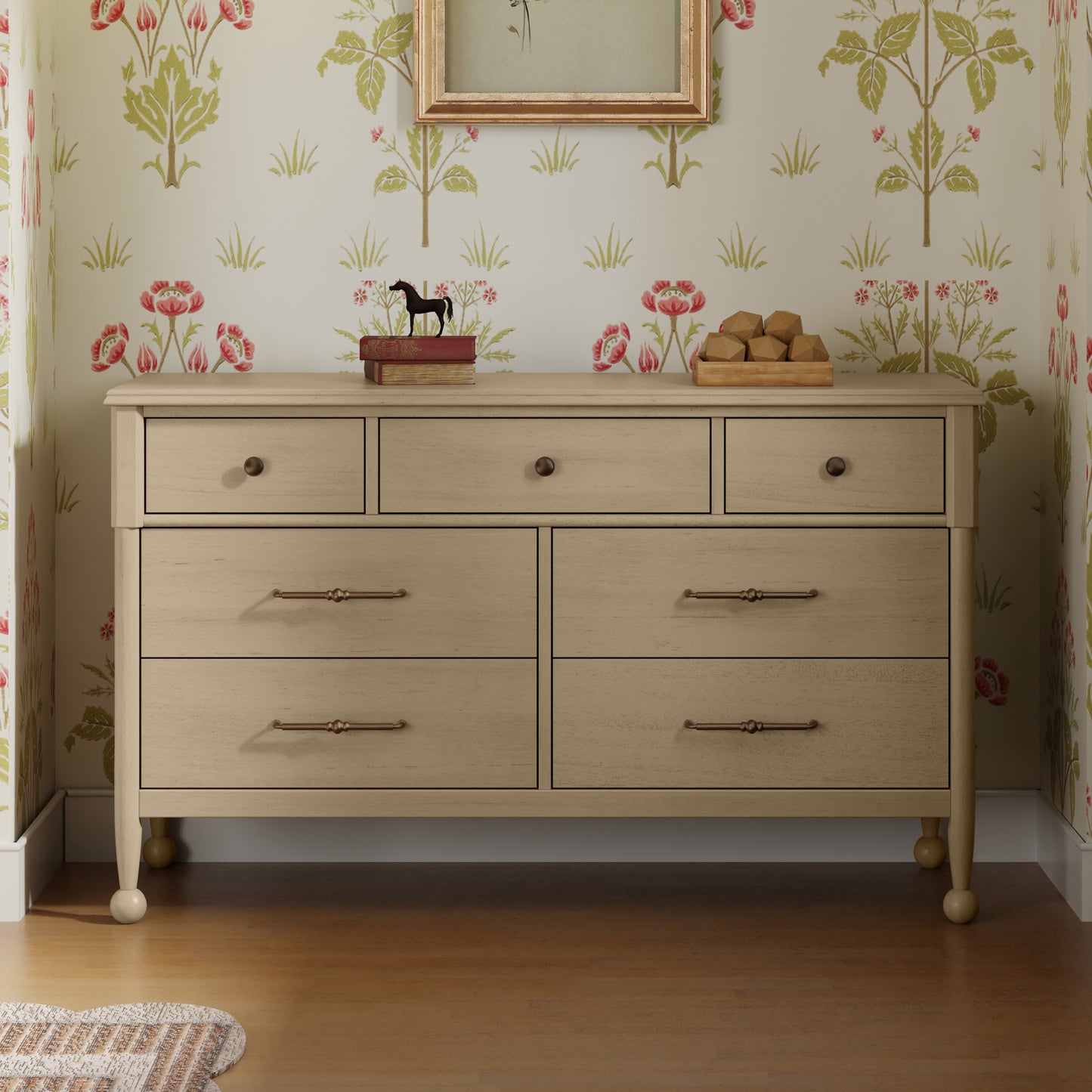 M31416WP,Namesake,Alouette 7-Drawer Assembled Dresser in Washed Pine