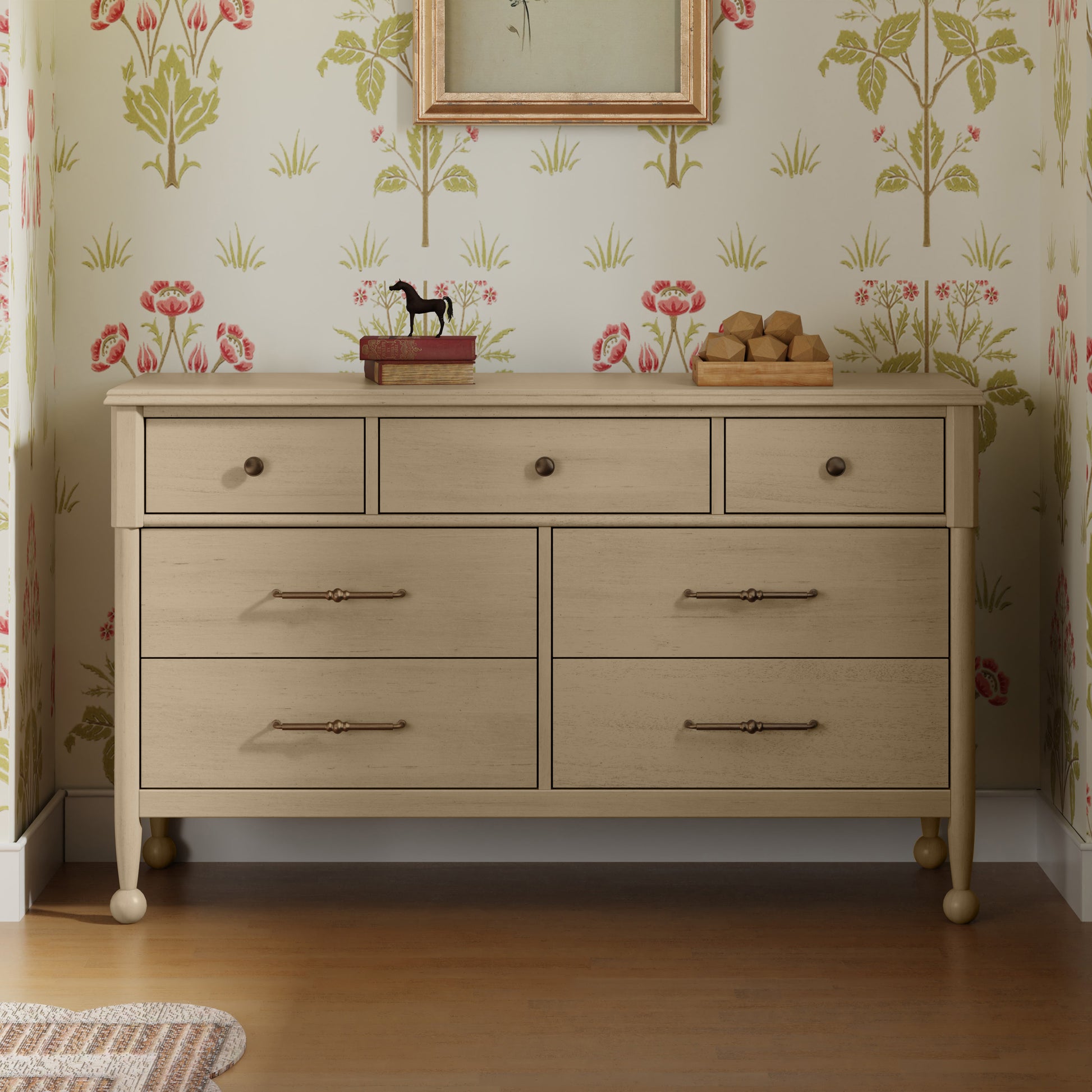 M31416WP,Namesake,Alouette 7-Drawer Assembled Dresser in Washed Pine