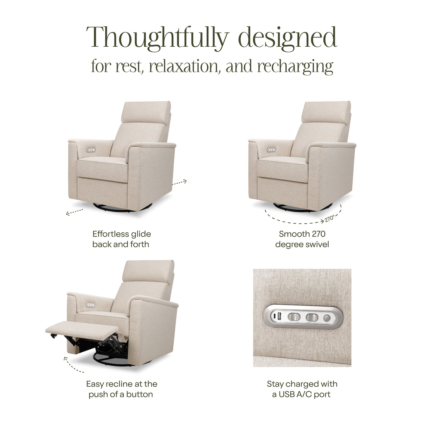 M17186PBEW,Namesake,Willa Plus Power Glider Recliner w/ Power Headrest in Performance Beach Eco-Weave