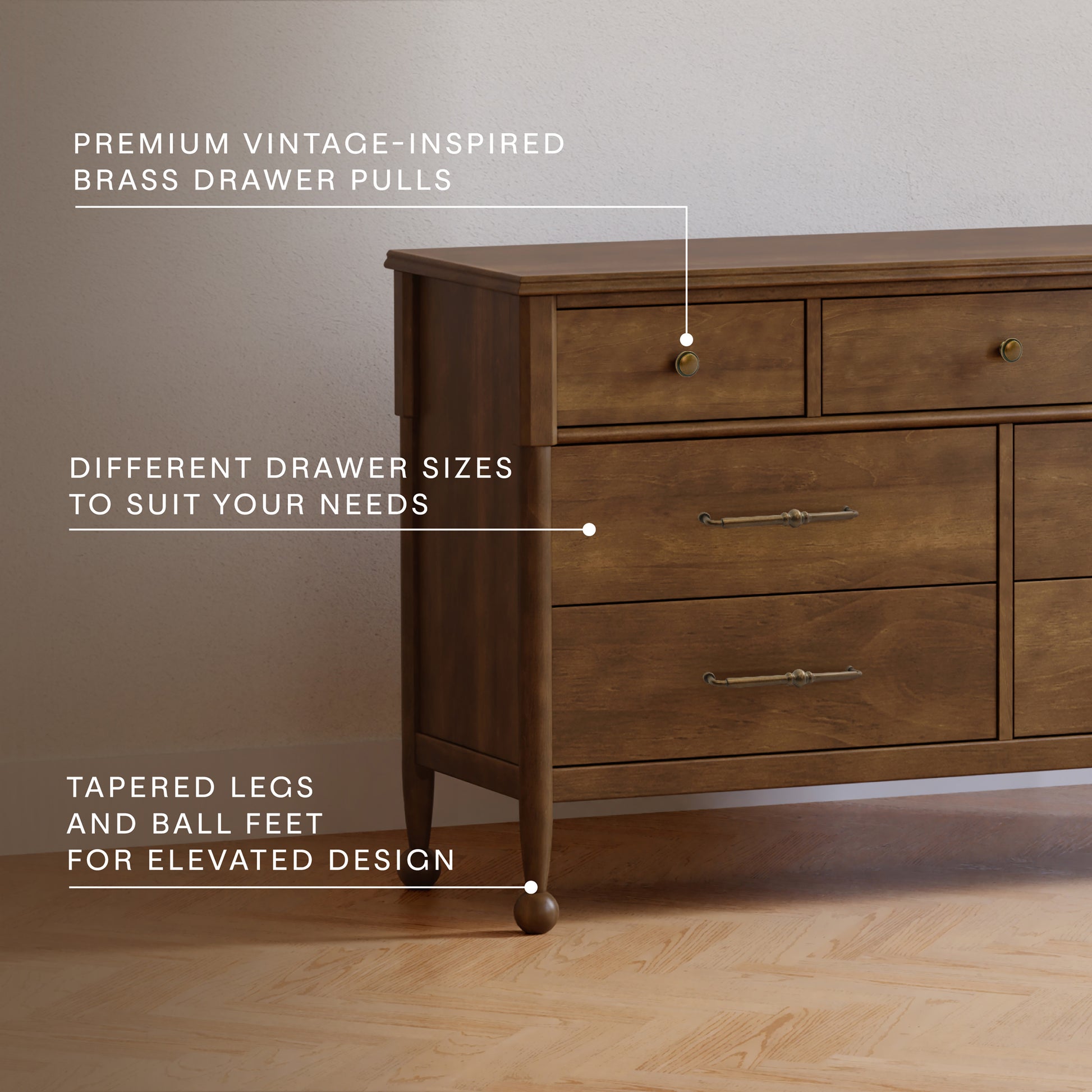 Namesake Alouette 7-Drawer Wide Assembled Dresser (56") Namesake Alouette 7-Drawer Wide Assembled Dresser (56")