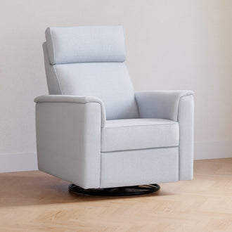 M17186PCET,Namesake,Willa Plus Power Glider Recliner w/ Power Headrest in Performance Blue Chambray Eco-Twill