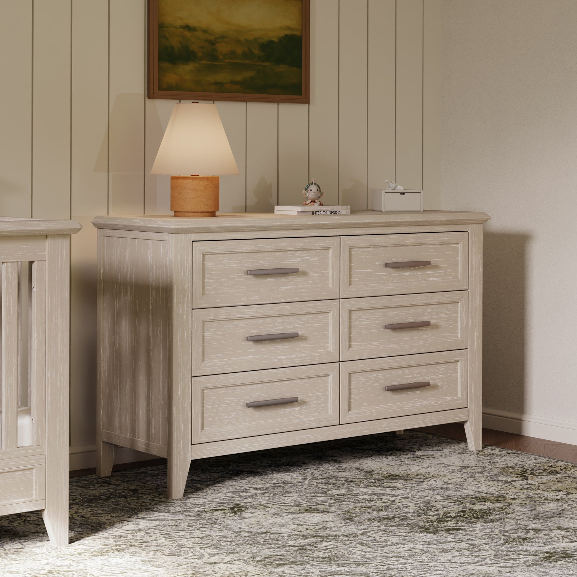 B14416SDB,Monogram by Namesake,Beckett 6-Drawer Dresser in Sandbar