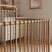 M15398VG,Namesake,Winston 4-in-1 Convertible Mini Crib in Vintage Gold