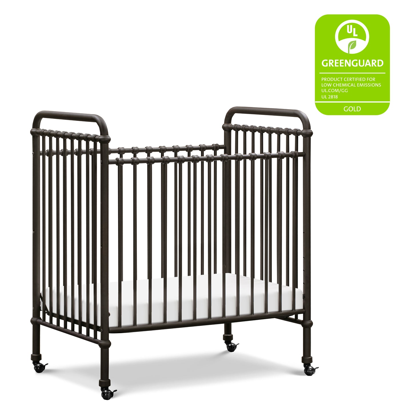 M15598UR,Namesake,Abigail 3-in-1 Convertible Mini Crib in Vintage Iron