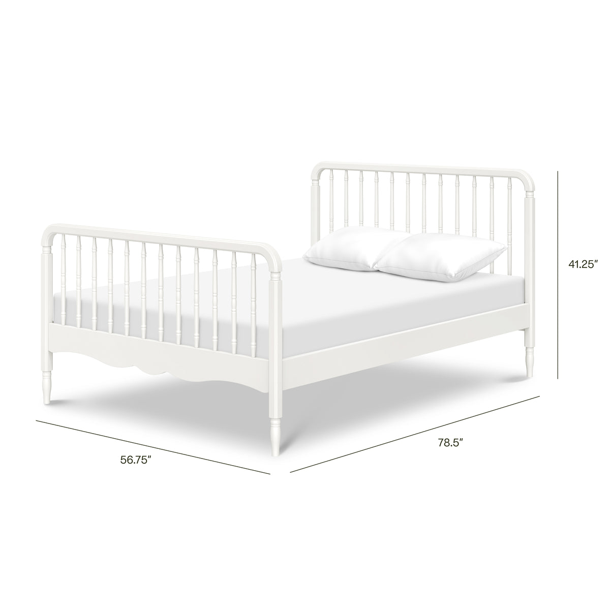 Liberty Spindle Full Bed - dimensions
