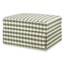 M21785GGH,Namesake,Crawford Gliding Ottoman in Green Gingham