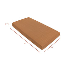 T29535BTS,Burnt Sienna Muslin Crib Sheet in GOTS Certified Organic Cotton