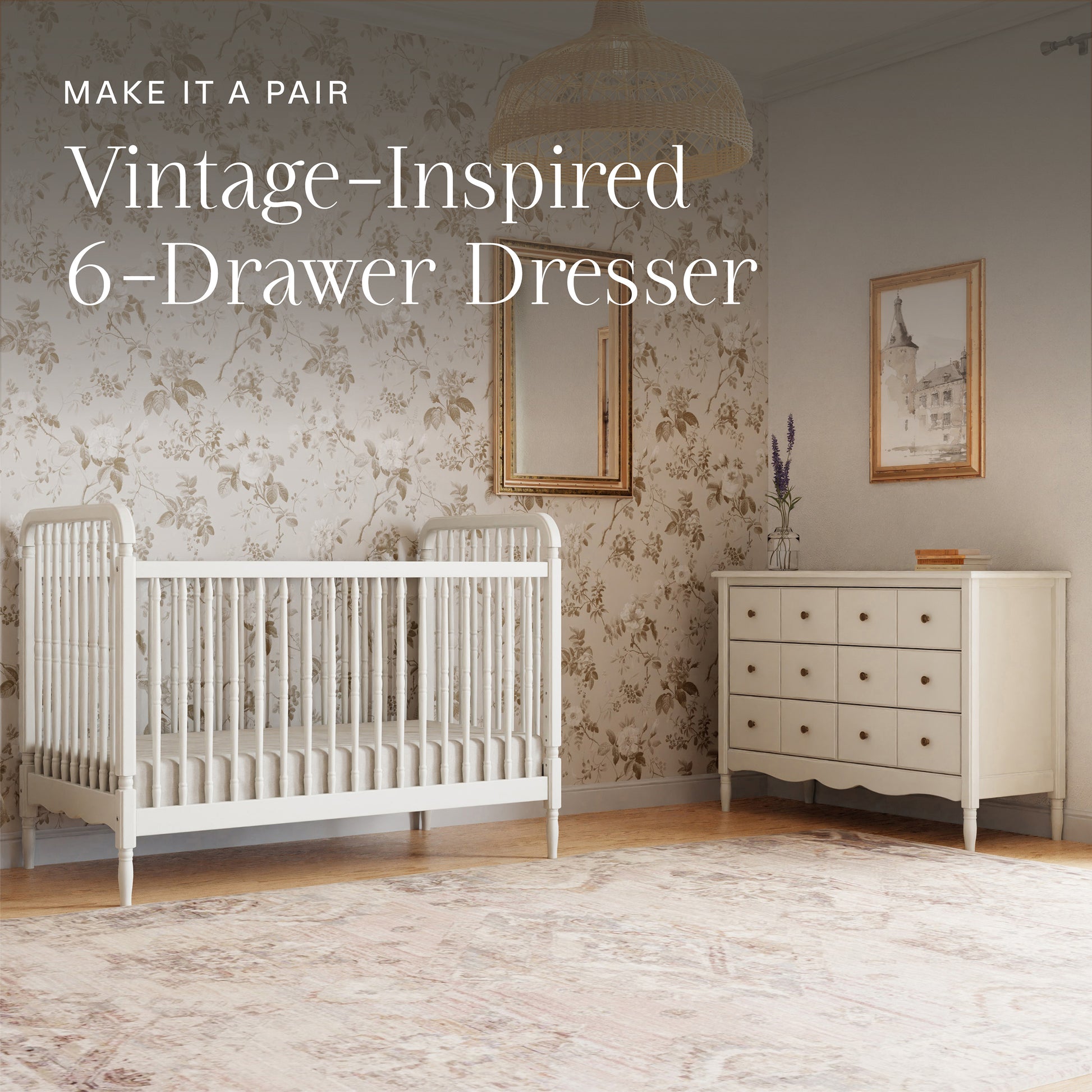 Namesake Liberty 3-in-1 Convertible Spindle Crib with Toddler Bed