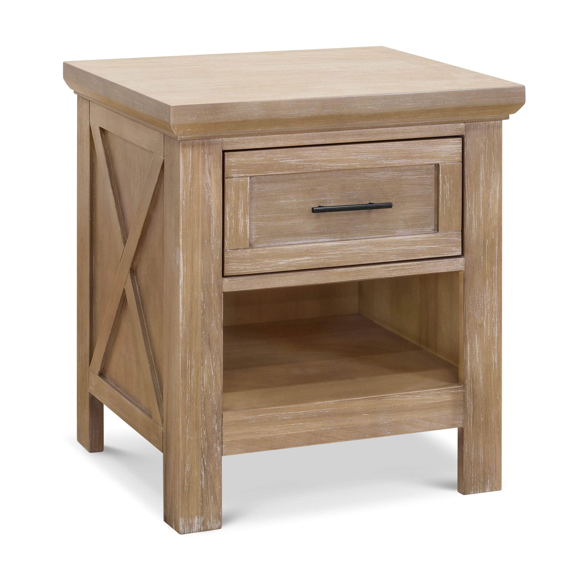 B14560DF,Emory Farmhouse Nightstand in Driftwood Finish