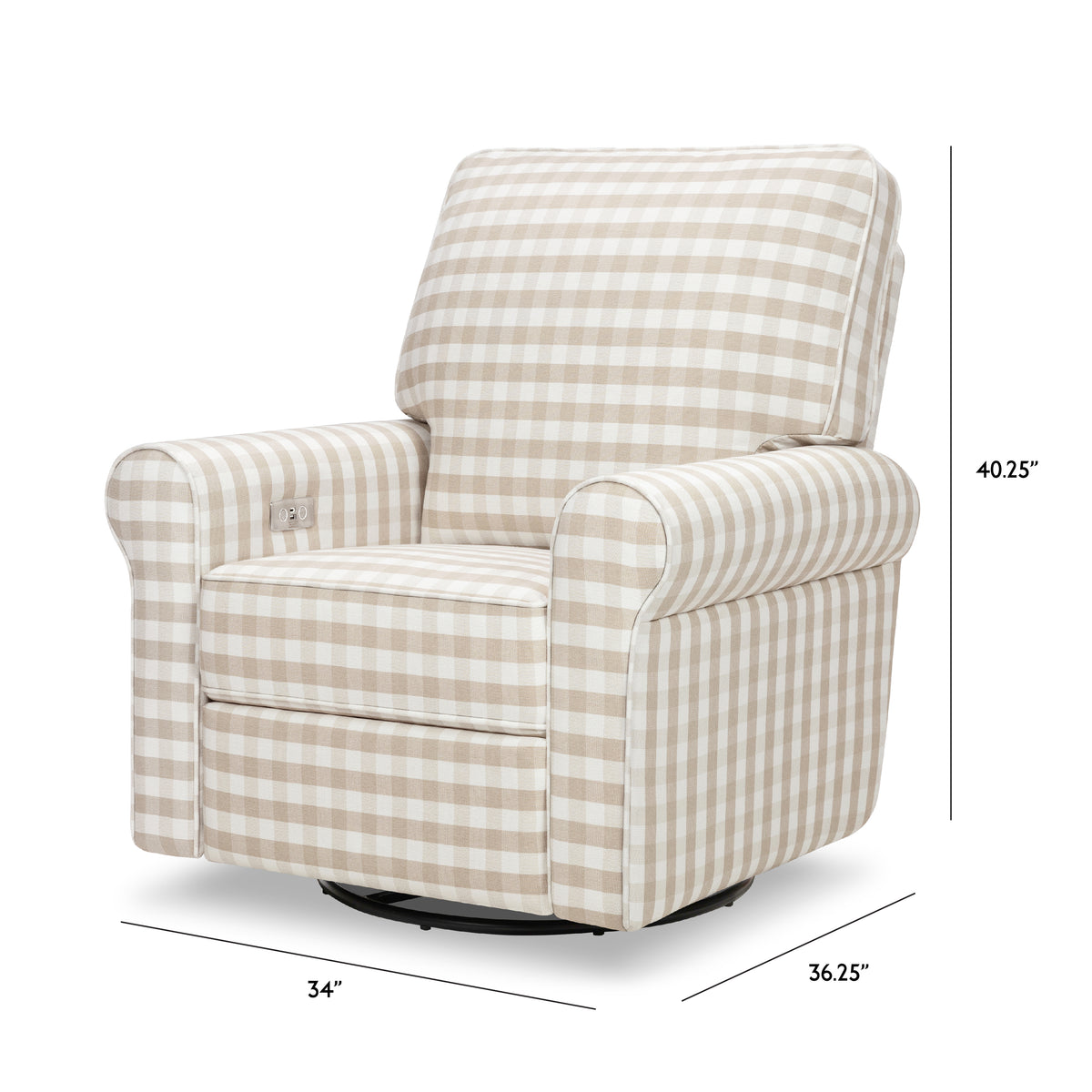 Monroe Power Recliner and Swivel Glider - dimensions