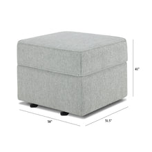 M17285FWLG,Namesake,Willa/Alden Gliding Ottoman in Feathered Grey Weave