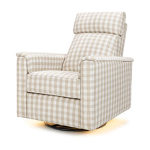 M17182TGH,Namesake,Willa Pro Power Glider Recliner w/ Power Lumbar in Tan Gingham
