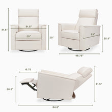 M17182PCMEW,Namesake,Willa Pro Power Glider Recliner w/ Power Lumbar in Performance Cream Eco-Weave