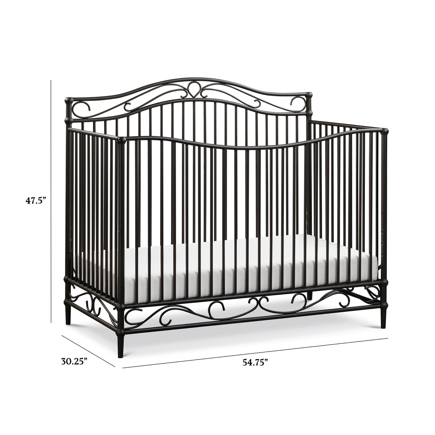 M21501UR,Namesake,Noelle 4-in-1 Convertible Crib in Vintage Iron