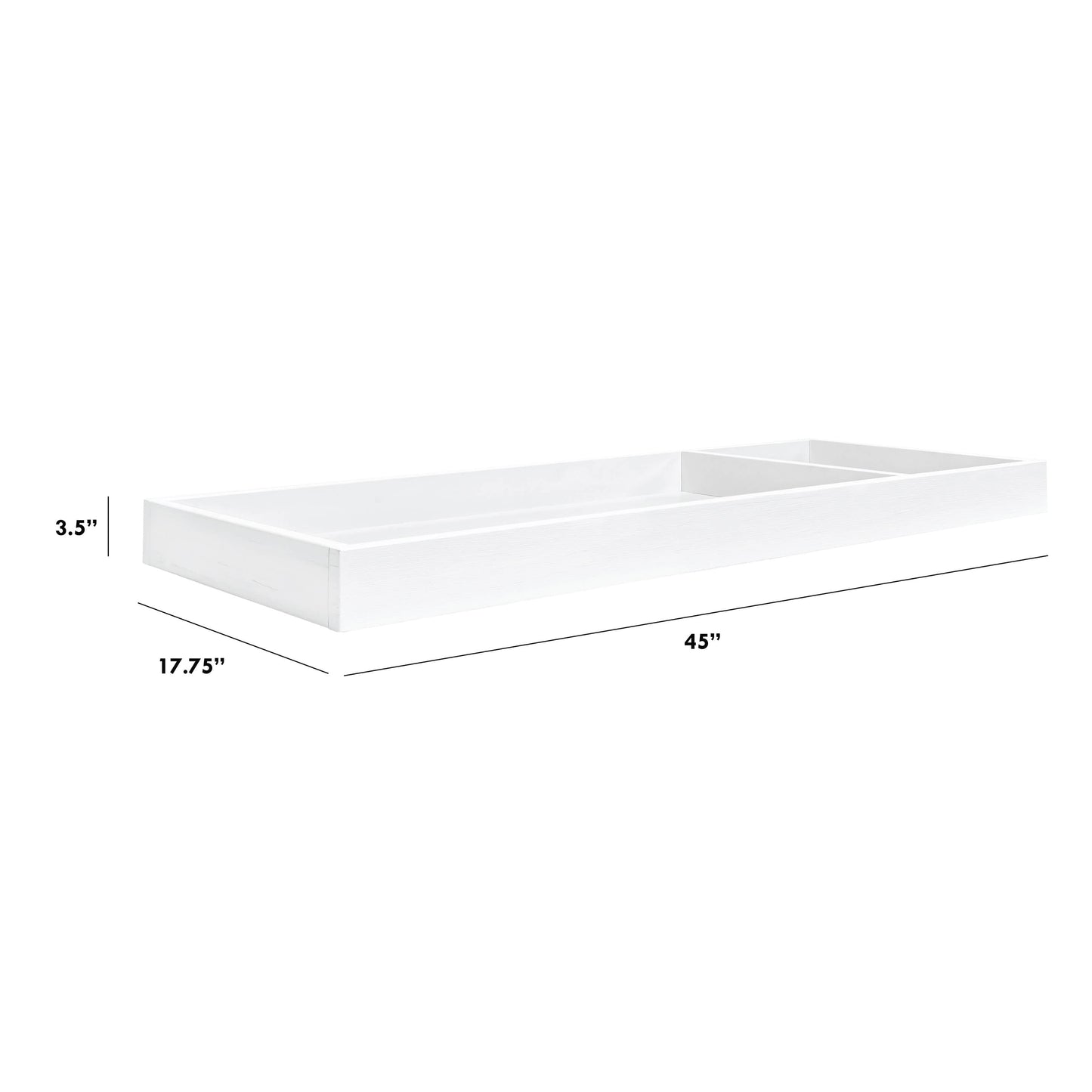 M0619LW,Universal Wide Removable Changing Tray in Linen White