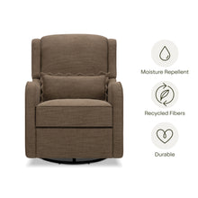 M27787PTEB,Namesake,Devon Recliner and Swivel Glider in Performance Truffle Eco-Basketweave