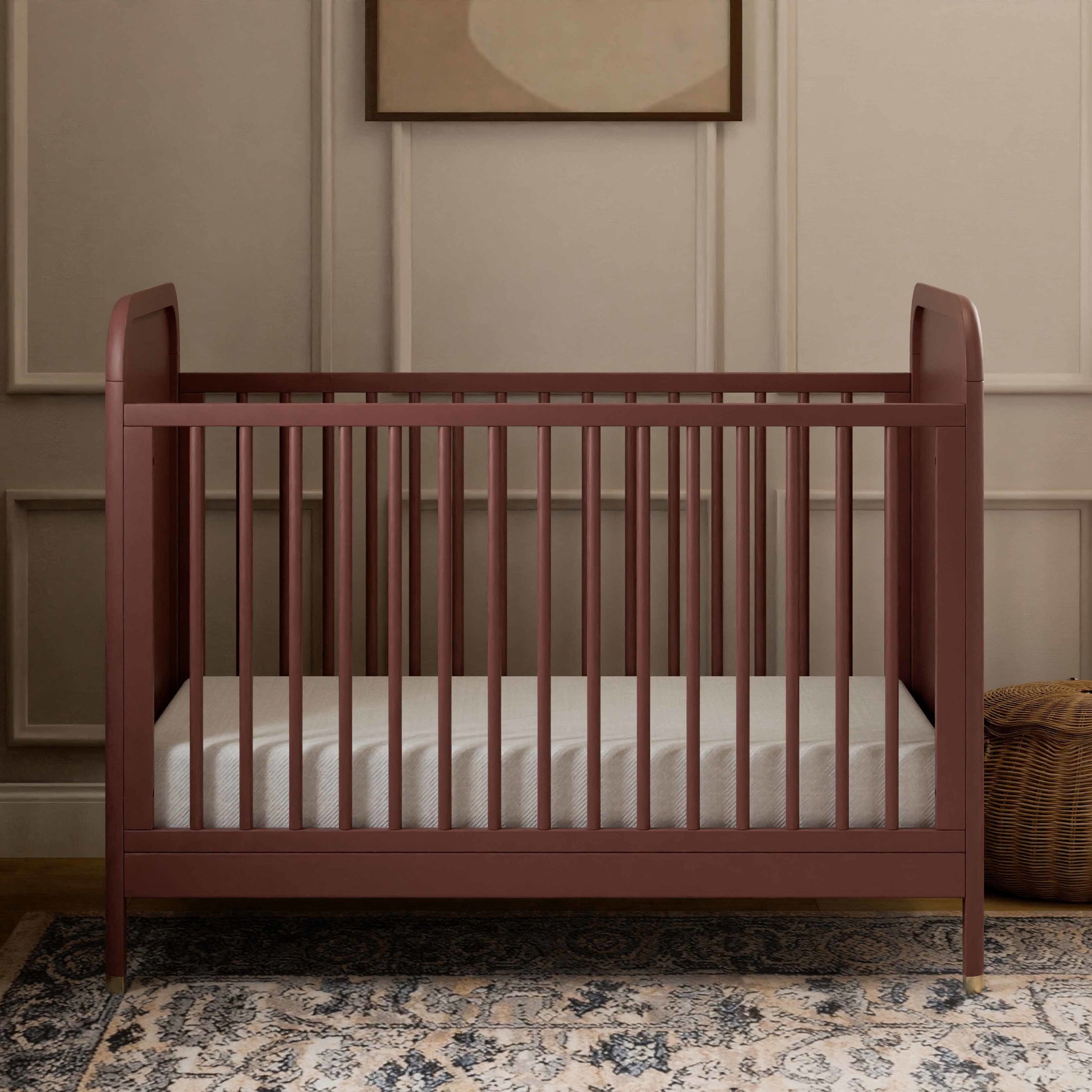 M26742CR,Namesake,Brimsley Tambour 3-in-1 Convertible Crib in Crimson