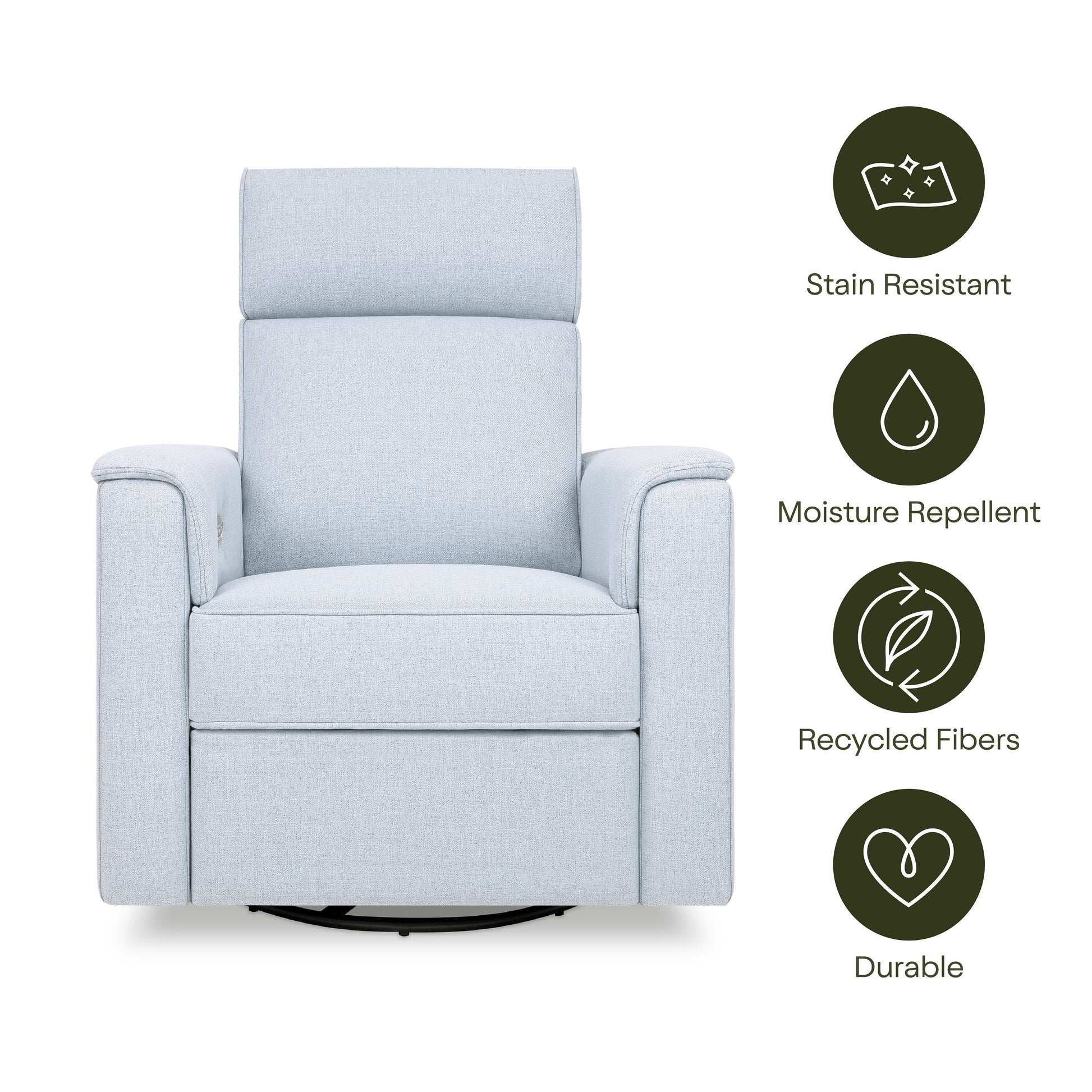 M17186PCET,Namesake,Willa Plus Power Glider Recliner w/ Power Headrest in Performance Chambray Eco-Twill