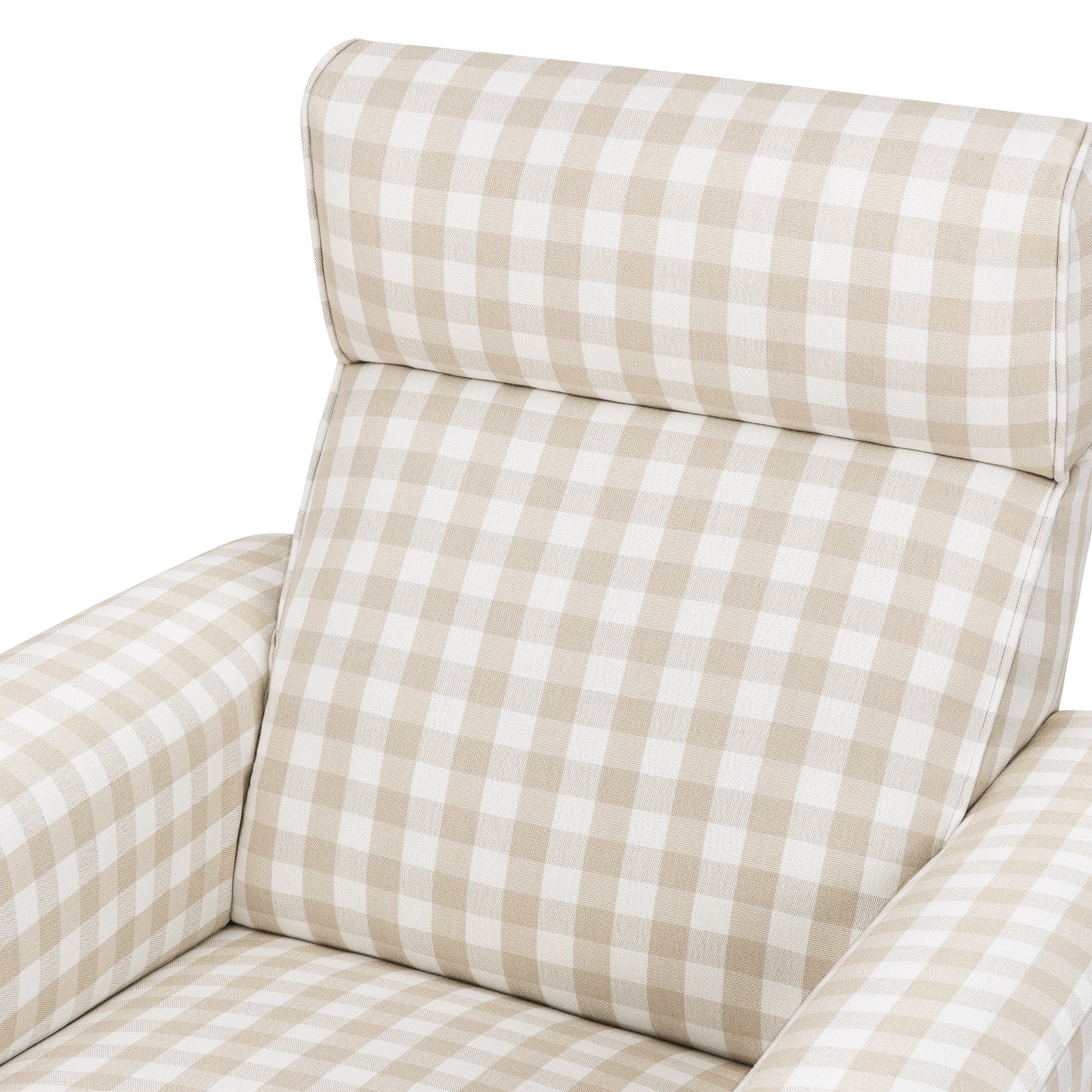 M17186TGH,Namesake,Willa Plus Power Glider Recliner w/ Power Headrest in Tan Gingham