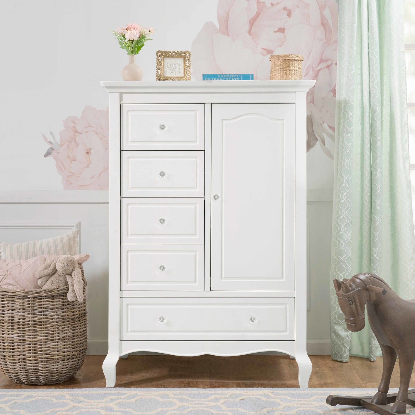 B19627RW,Monogram by Namesake,Mirabelle Chifforobe in Warm White