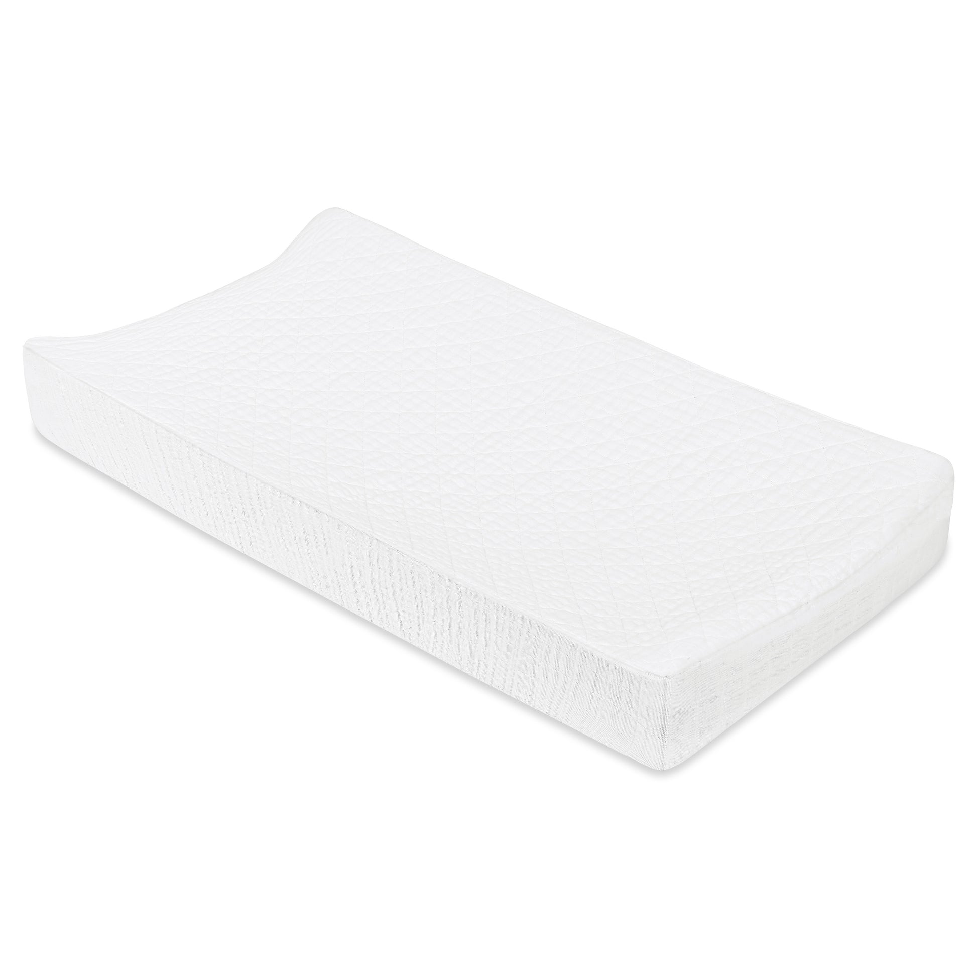 T29437,Babyletto,Plain White Quilted Muslin Changing Pad Cover in GOTS Certified Organic Cotton