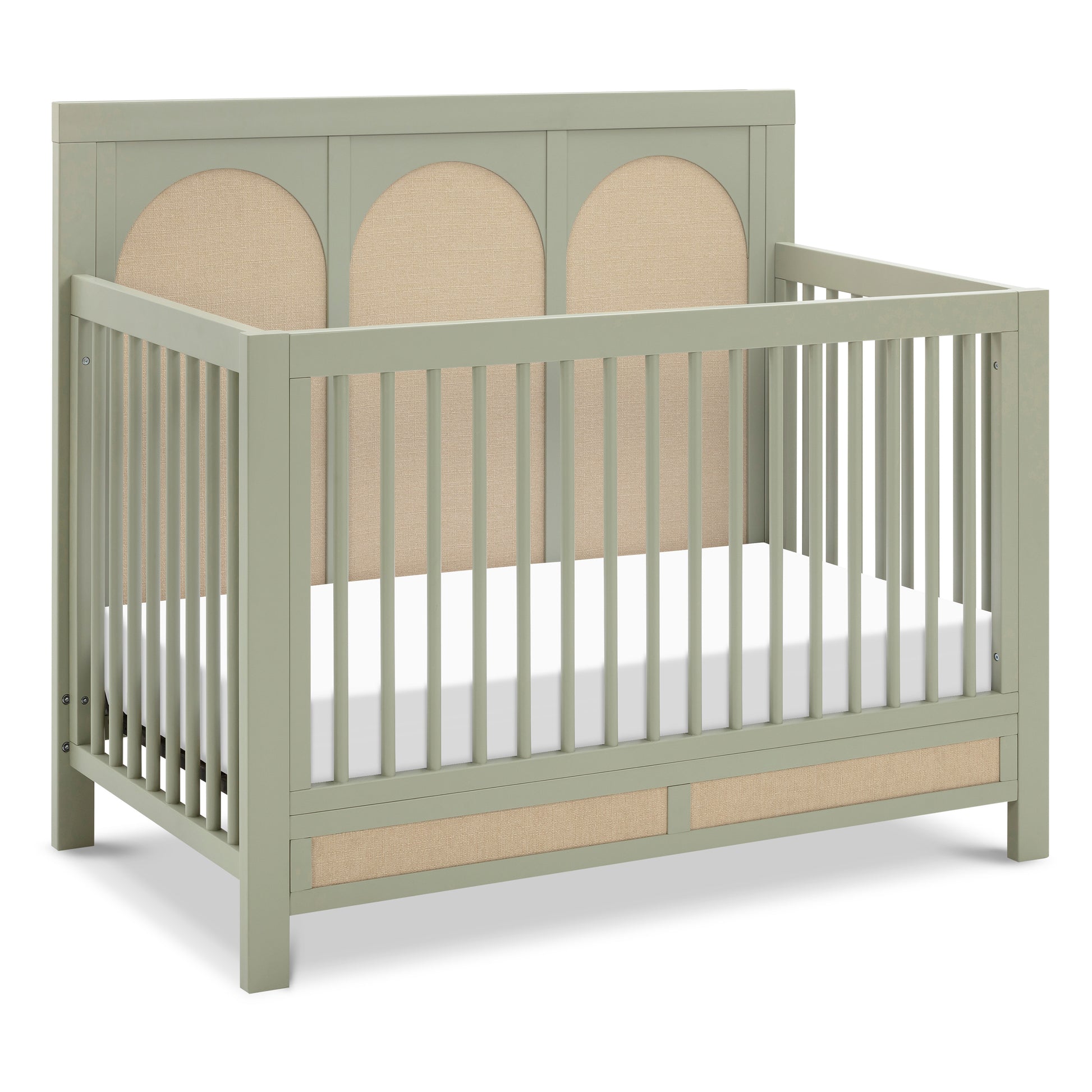 M24801FSPSEW,Namesake,Eloise 4-in-1 Convertible Crib in French Sage and Performance Sand Eco-Weave