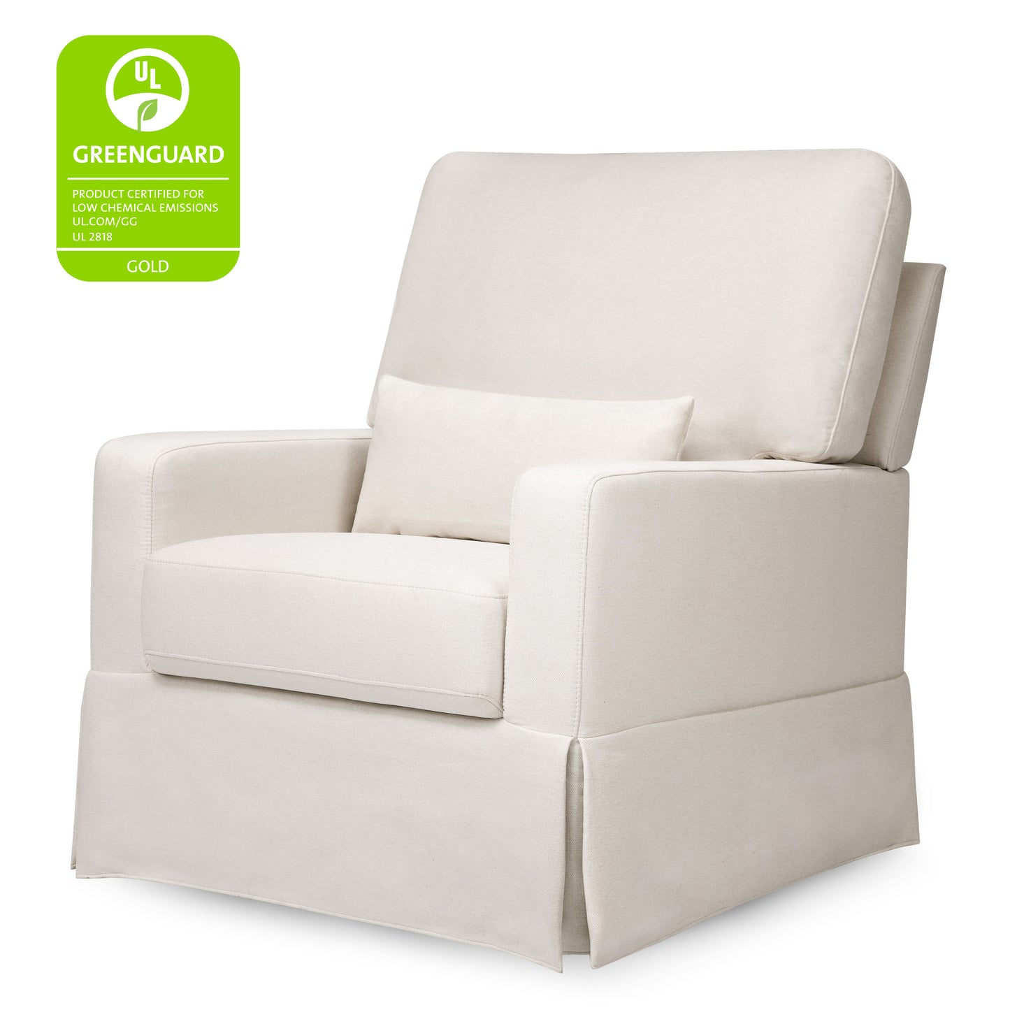 M21787PCMEW,Crawford Pillowback Comfort Swivel Glider in Performance Cream Eco-Weave