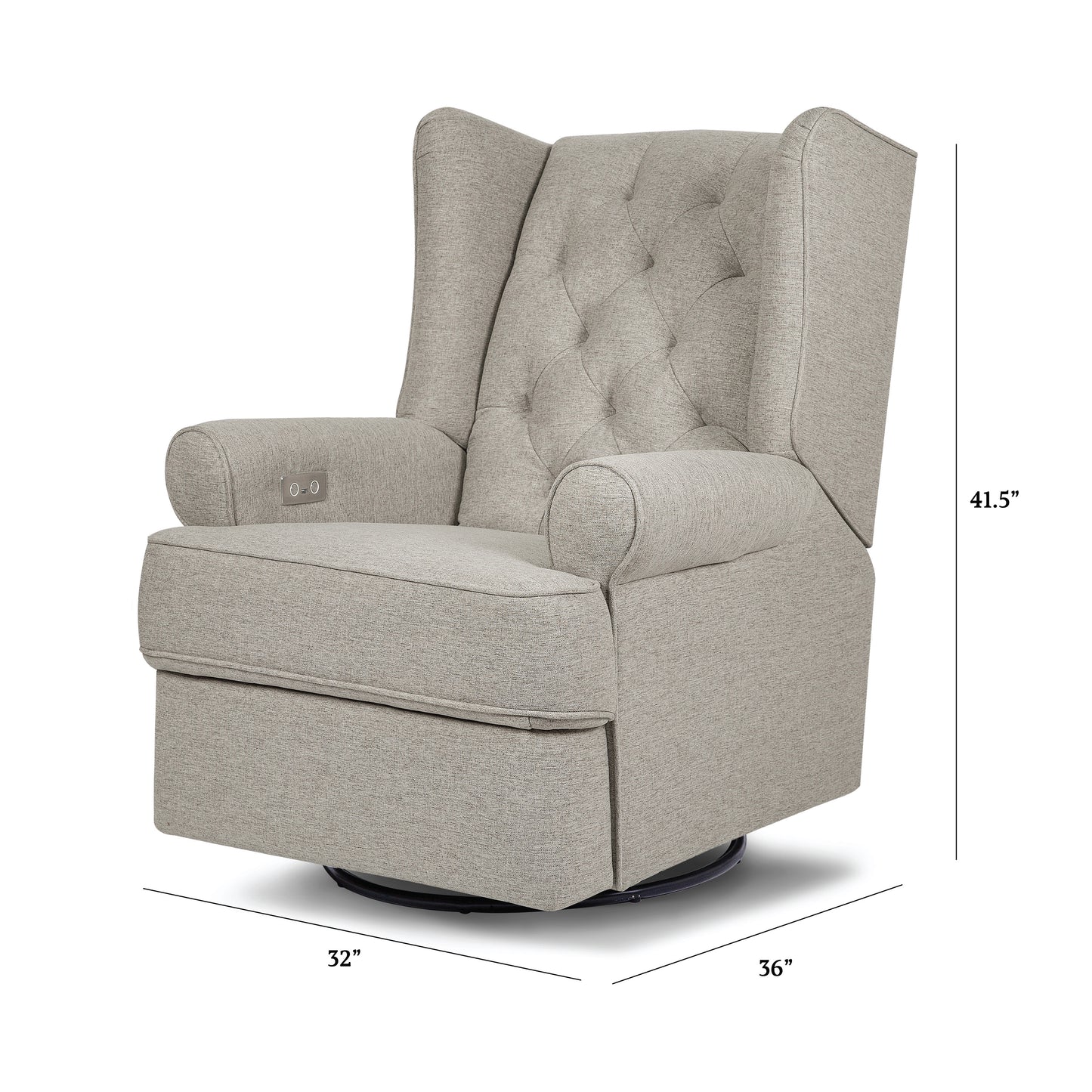 M21987PGEW,Namesake,Harbour Power Recliner in Performance Grey Eco-Weave
